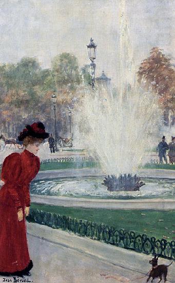 Jean Beraud Parisienne Au Rond-Point Des Champs Elysees china oil painting image